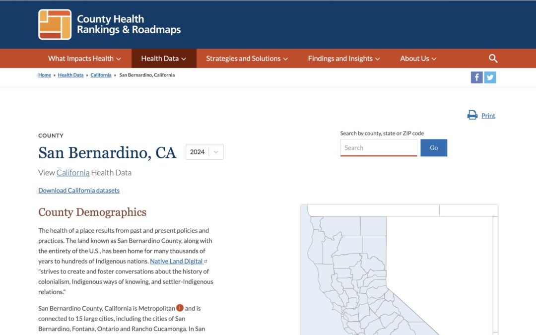 County Health Rankings and Roadmaps: San Bernardino