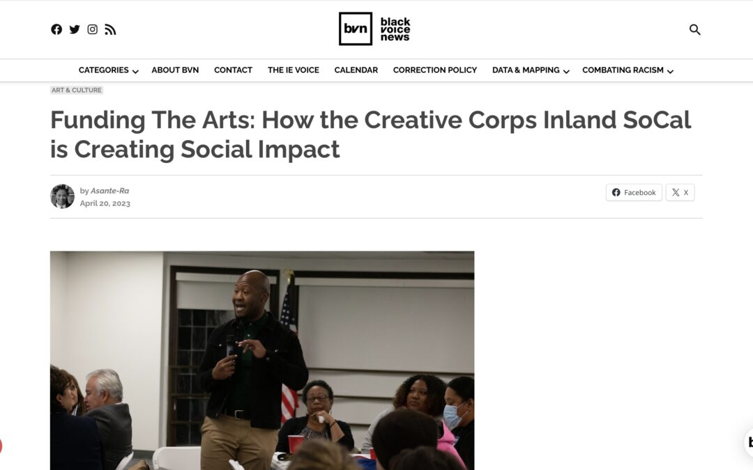 Funding the Arts: How the Creative Corps Inland SoCal is Creating Social Impact