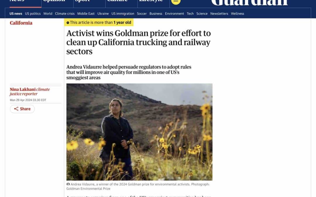 Activist Wins Goldman Prize for Effort to Clean Up California Trucking and Railway Sectors