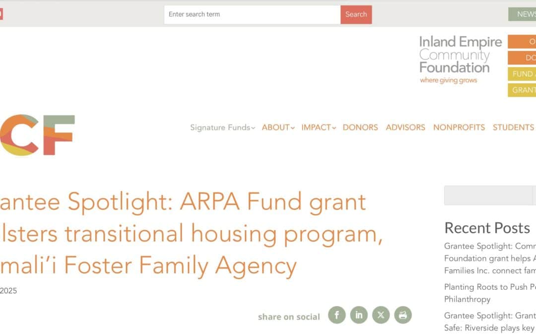 Grantee Spotlight: Kamilii Foster Family Services