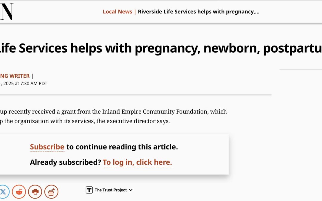 Riverside Life Services Helps With Pregnancy, Newborn, Postpartum Care